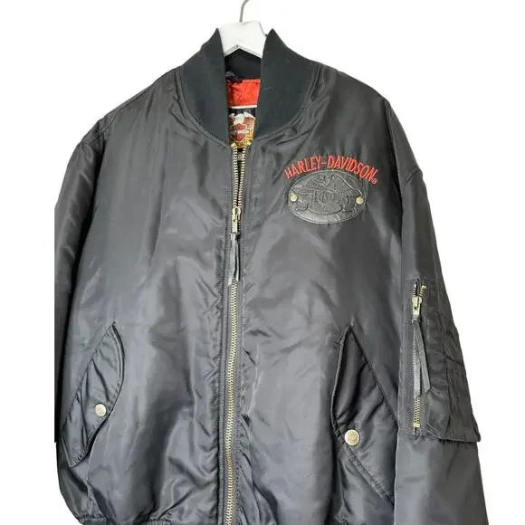 Harley Davidson Harley Owners Group HOG Black Bomber Jacket Live the Legend XXL